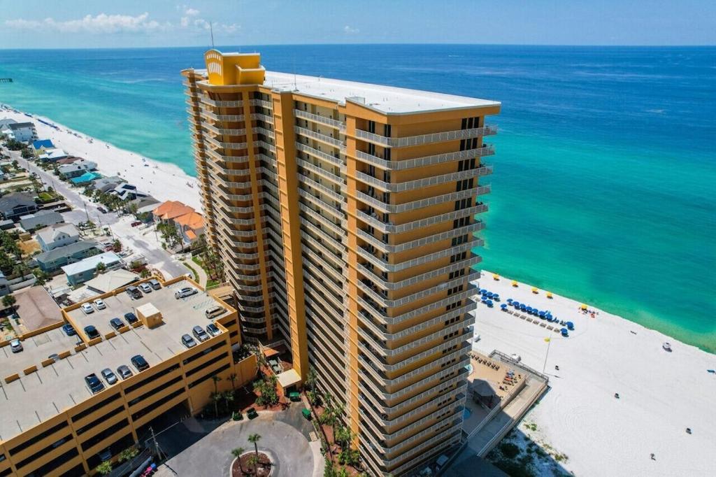 Treasure Island 707 - Gulf Front, Sunset Views, Heated Resort Pool & Hot Tub! Panama City Beach Exterior photo